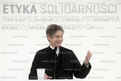 Gdansk. Dwor Artusa. Wyklad Guya Sormana i uroczystosc...