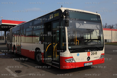 Zajezdnia autobusowa ZKM przy ul. Hallera w Gdańsku....