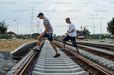 Gdansk. Budowa ulicy Nowej Lodzkiej oraz nowej lini...