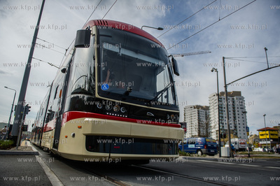 Gdansk. Morena. PIerwszy, probny przejazd nowo wybudowana...