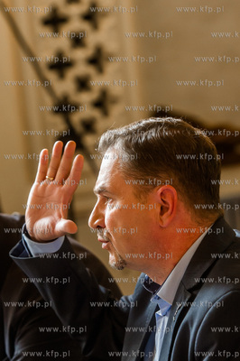 Gdansk. Konferencja prasowa Przewodniczacego Komisji...