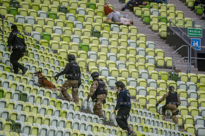 Stadion Energa Gdańsk. Ćwiczenia służb ratowniczych...