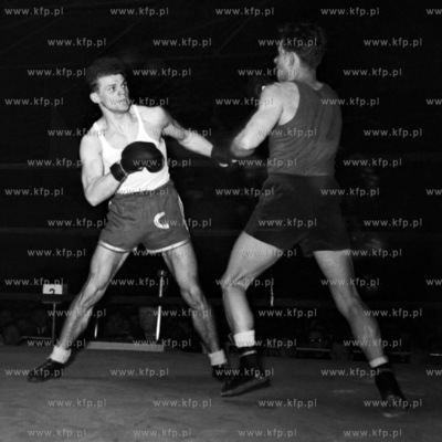 Mecz bokserski. (lata50). 1959 0007968z Fot. Zbigniew...