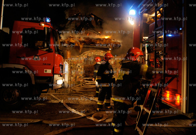 Pozar goralskiego domu na ulicy Warzywniczej w Wejherowie,...