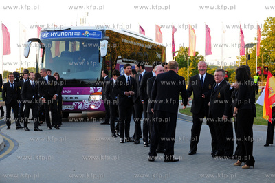 Gniewino. Przyjazd i przywitanie pilkarzy reprezentacji...