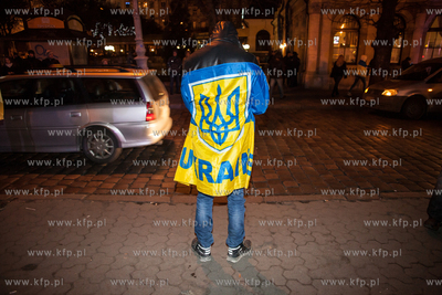 Lwow, Ukraina NZ Demonstracje antyrzadowe na placu...