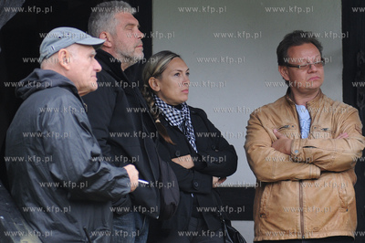 Andrzej Kotkowski na planie zdjeciowym filmu "Uklad...