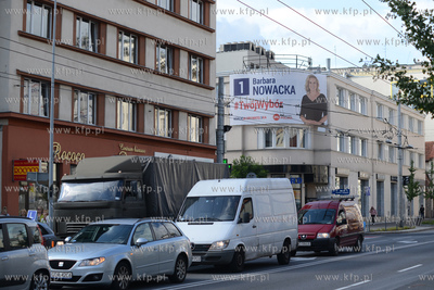 Billboard wyborczy Barbary Nowackiej w Gdyni na ul....