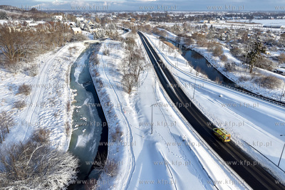 Panorama Pruszcza Gdańskiego. Widok na drogę krajową...