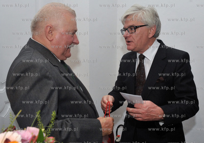 Urodziny Lecha Walesy w Palacu Opatow w Gdansku Oliwie...