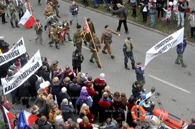 Gdanska Parada Niepodleglosc na ul. Podwale Staromiejskie....