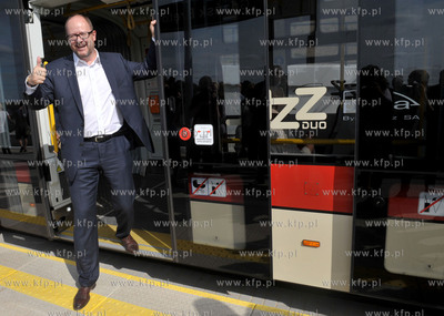 Pierwszy przejazd tramwaju nowa linią na trasie Siedlce...