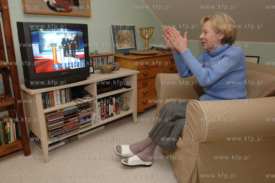 Gdansk. Mama Donalda Tuska Ewa Tusk ( 71 lat ) oglada...