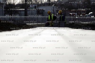 Gdańsk. Prace przy budowie Trasy Słowackiego na odcinku...