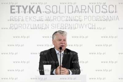 Gdansk. Dwor Artusa. Wyklad Guya Sormana i uroczystosc...