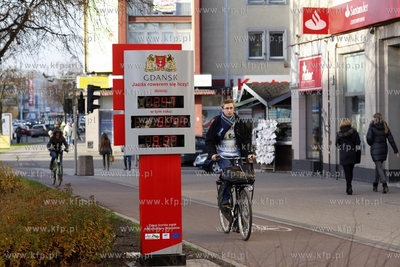Licznik rowerow, ktory wskauje ilu rowerzystow dziennie...