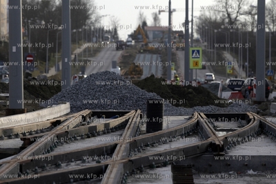 Budowa linii tramwajowej na gdańskiej Morenie. 25.02.2015...