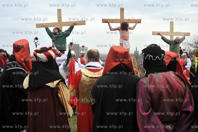 Wielki Piatek. Misterium Meki Panskiej na ulicach Gdanska....