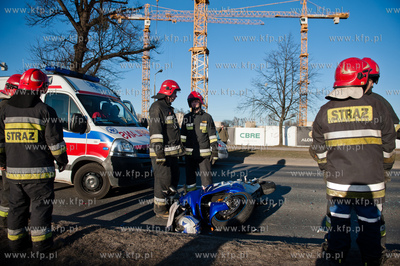 Gdansk. Aleja Grunwaldzka Wypadek drogowy z udzialem...