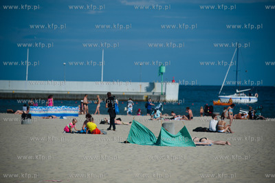 Gdynia. Plaza Miejska na kapielisku ktorej zniesiono...