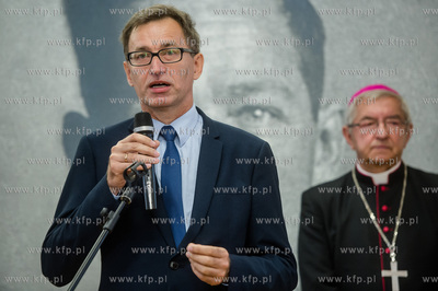 Gdańsk. Historyczna sala BHP. Konferencja prasowa...