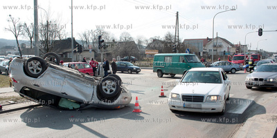 Wejherowo. Groznie wygladajacy wypadek drogowy na drodze...