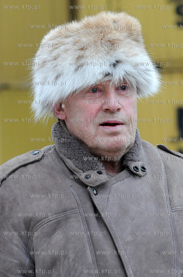 Daniel Olbrychski na planie zdjeciowym polsko - niemieckiego...