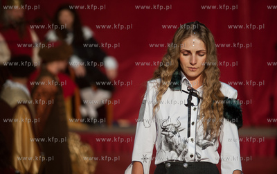 Gdansk. Swieto Miasta. Pokaz mody na Dlugim Targu,...