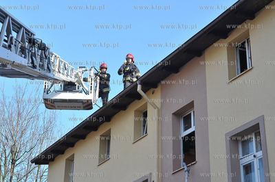 Sopot ulica Grunwaldzka 97a. Pozar mieszkania na poddaszu....