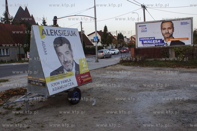 Reklamy wyborcze Adama Aleksiejuka i Jarosława Wałęsy...