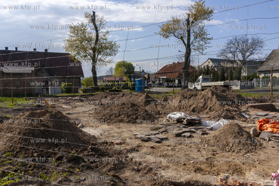 Wykopaliska archeologiczne na terenie spalonego w 1945...