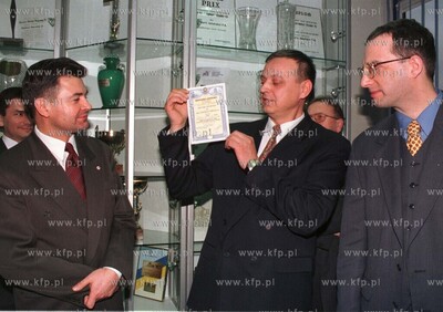 Akcjonat pracowniczy. Marian Krzaklewski, szef " Solidarnosci...