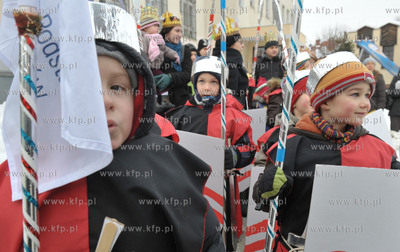 Orszak Trzech Kroli z okazji ich swieta. Pochod Trzech...