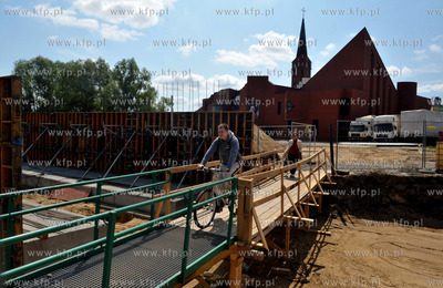 Gdańsk Chełm. Al. Witosa. Budowa nowej linii tramwajowej....