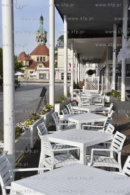 Sopot. Ogródek gastronomiczny przy dawnej Aldze. 17.05.2018...