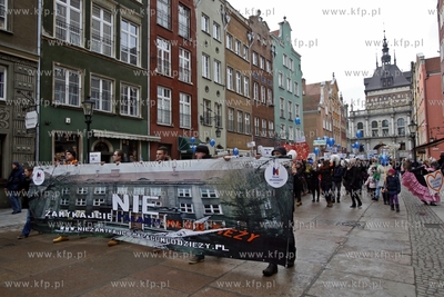 Demonstracja w obronie Pałacu Młodzieży w Gdańsku.
31.01.2015
fot....