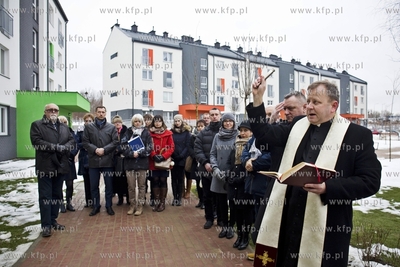 Uroczystość wręczenia kluczy lokatorom budynków...