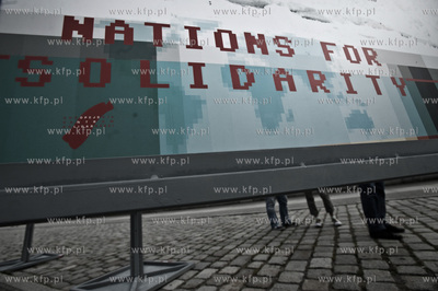Wystawa pt. Solidarnosc Narodow, nieopodal Reichstagu,...