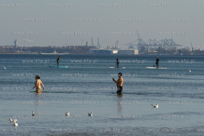 Plaża w Sopocie.13.02.2022 / fot. Anna Rezulak / KFP