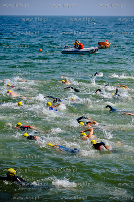 Gdynia. Bulwar nadmorski. Mistrzostwa Polski w Aquatlonie,...