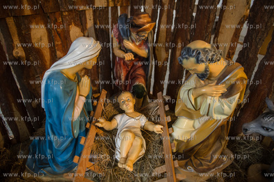 Gdansk. Szopka Bozinarodzeniowa z kosciele Sw. Piotra...