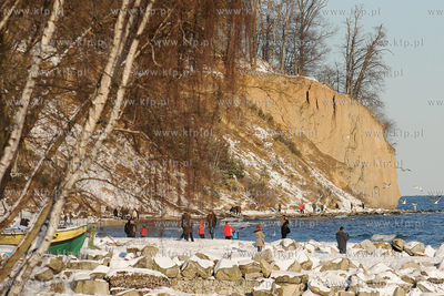 Gdynia. Zimowy spacer po Orlowie. Nz. klif 04.01.2009...