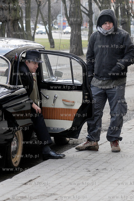 Plan zdjeciowy filmu o masakrze robotnikow na Wybrzezu...