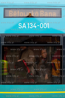 Bytów. Happening promujacy projekt Pomorskiej Kolei...