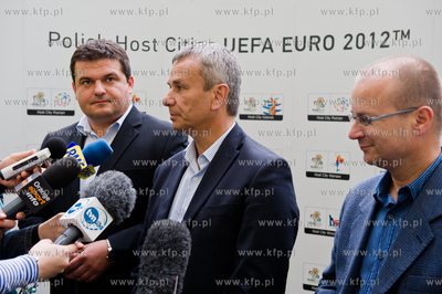Gdansk. Stadion PGE Arena Gdansk. Wizytacja Sejmowej...