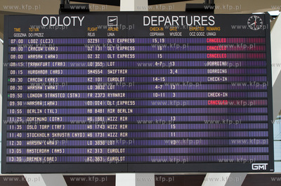 Lotnisko im Lecha Walesty w Gdansku Rebiechowie. Ze...