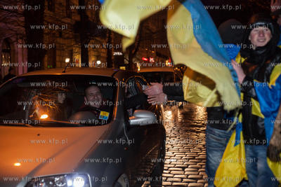 Lwow, Ukraina NZ Demonstracje antyrzadowe na placu...