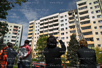 W Gdansku Zaspie wybuchl pozar w jednym z mieszkan...