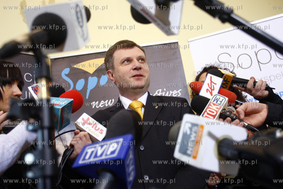 Sopot. Urzad Miasta. Konferencja prasowa, na ktorej...