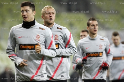 Gdansk. PGE Arena. Nz trening reprezentacji Polski...